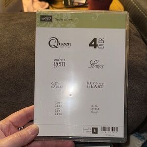 Stampin' Up! Sentiment Stamp Set - Elegant Black Text